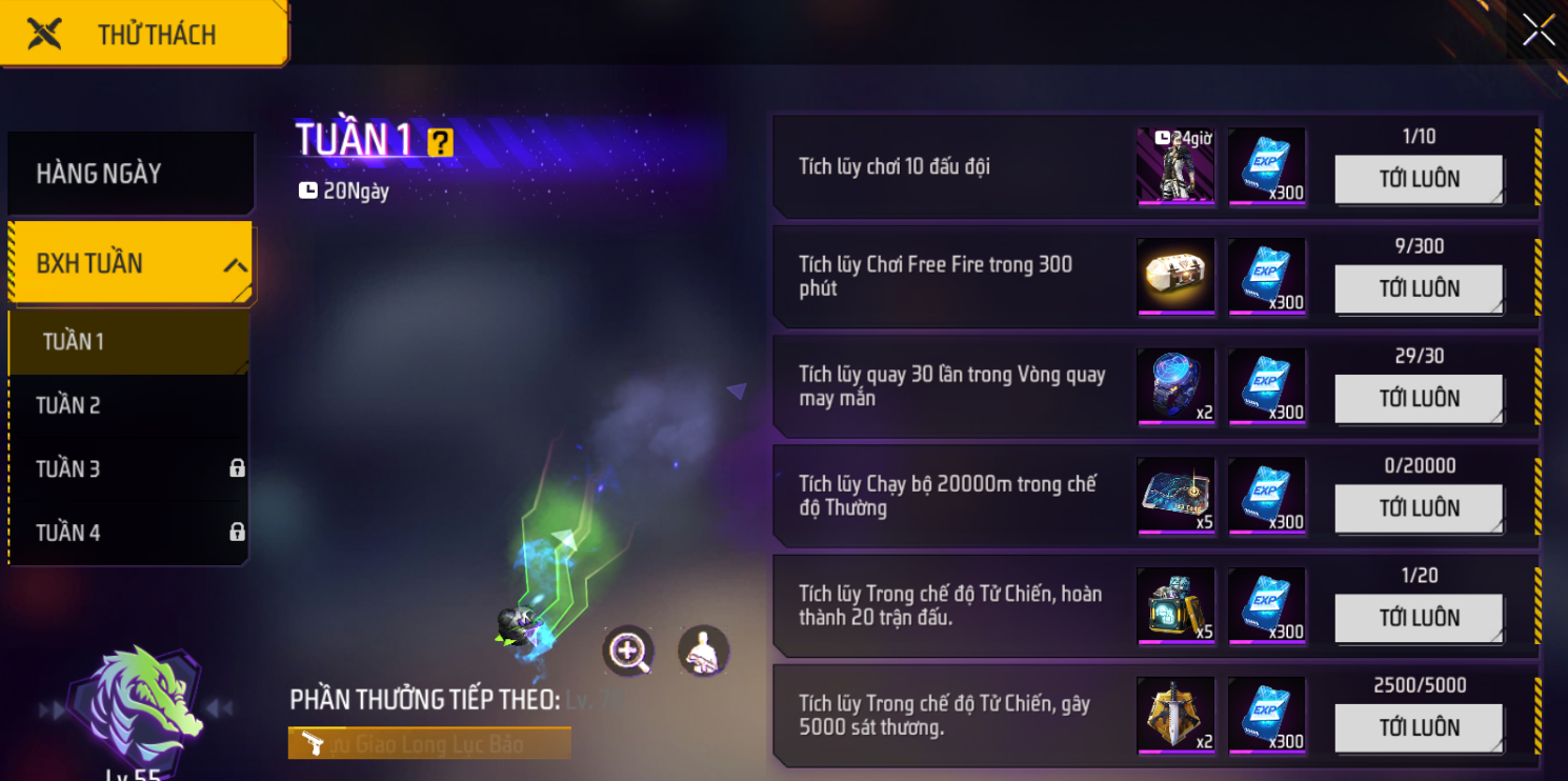 Các tính năng khác. Phần 1: Hệ thống nhiệm vụ Free Fire