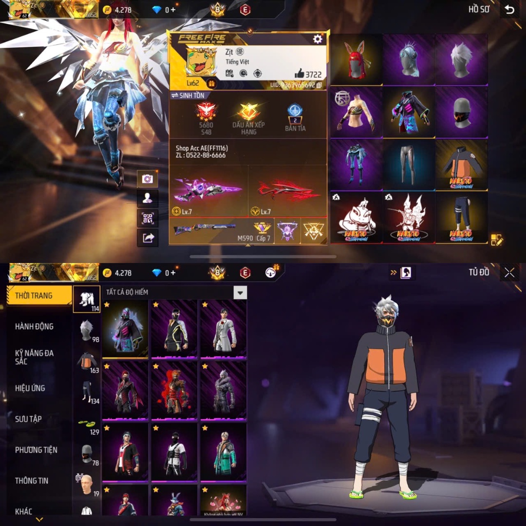 Tài khoản Free Fire 10M 20M #FF1116