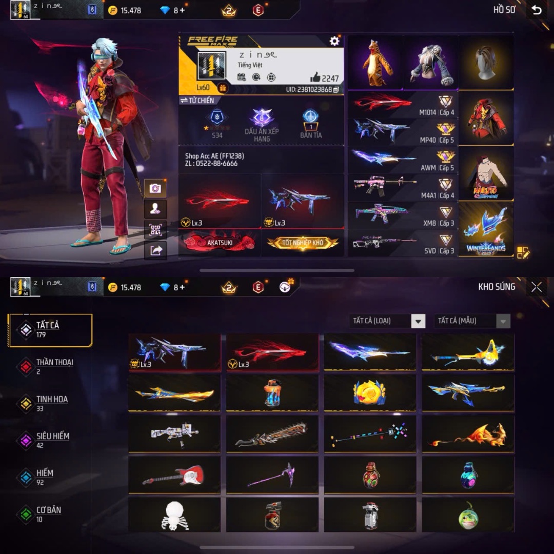 Tài khoản Free Fire #FF1238