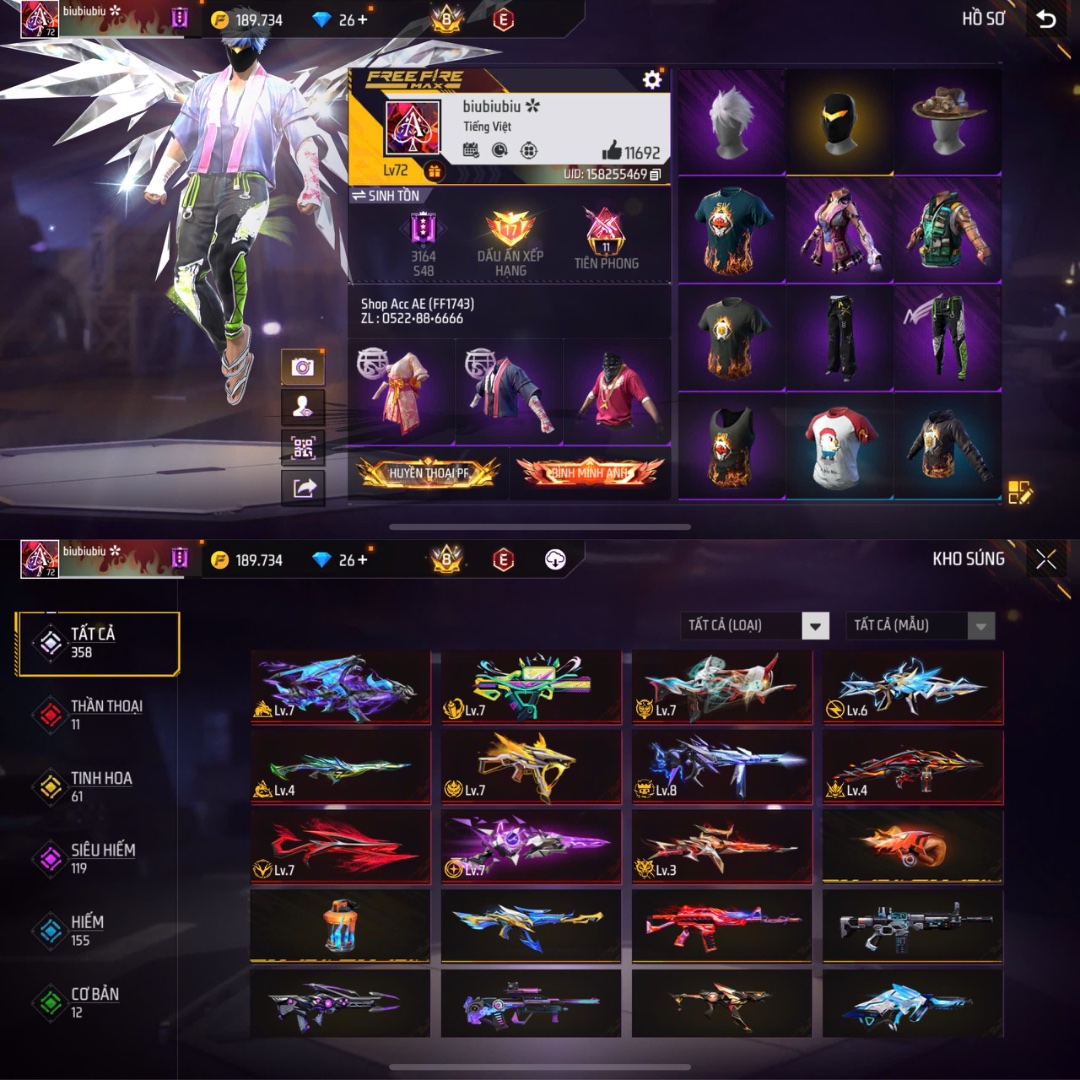 Tài khoản Free Fire Siêu Phẩm #FF1743