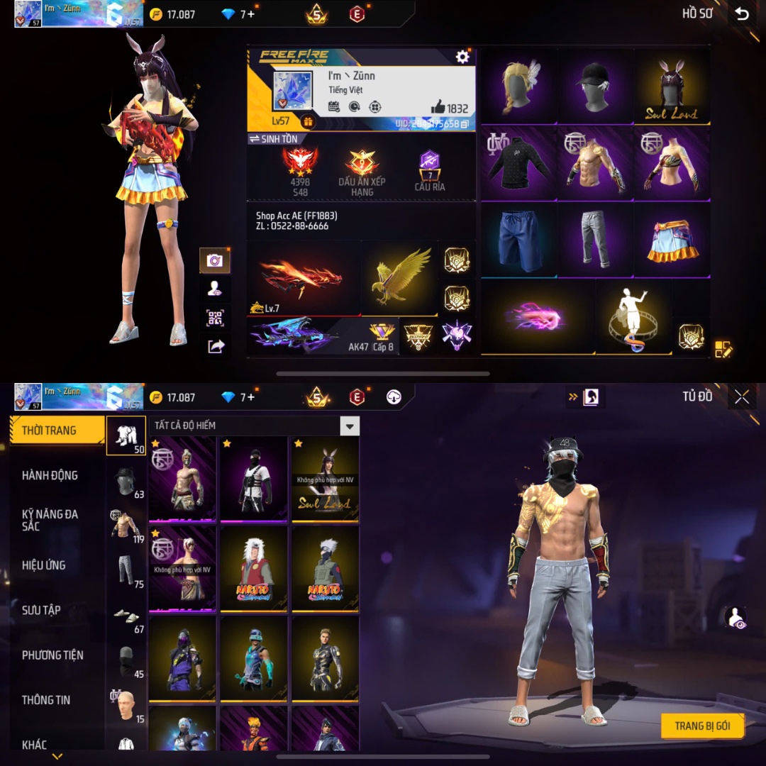 Tài khoản Free Fire 1M 2M #FF1883