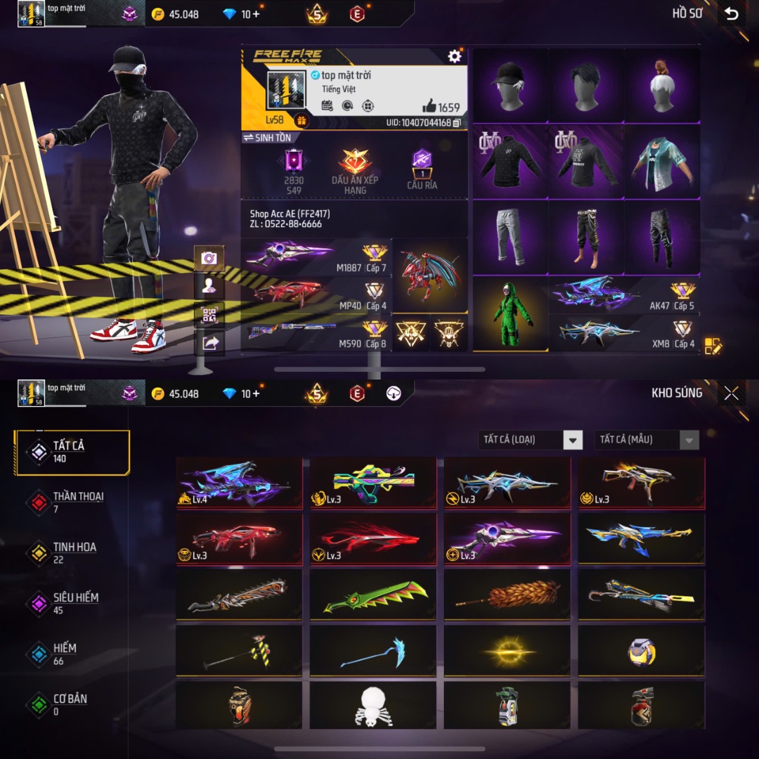 Tài khoản Free Fire 1M 2M #FF2417