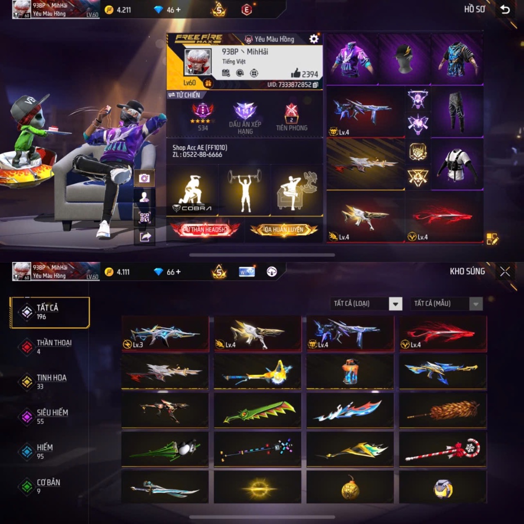 Tài khoản Free Fire #FF1010